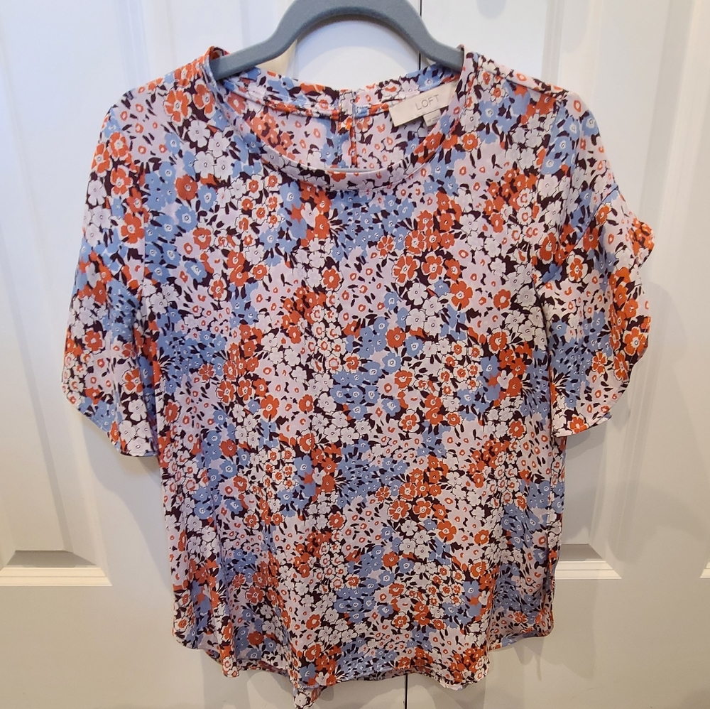 Loft floral blouse size M
